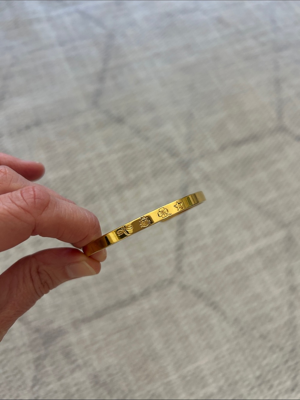 Aurelie Bidermann gold vermeil bangle with motifs